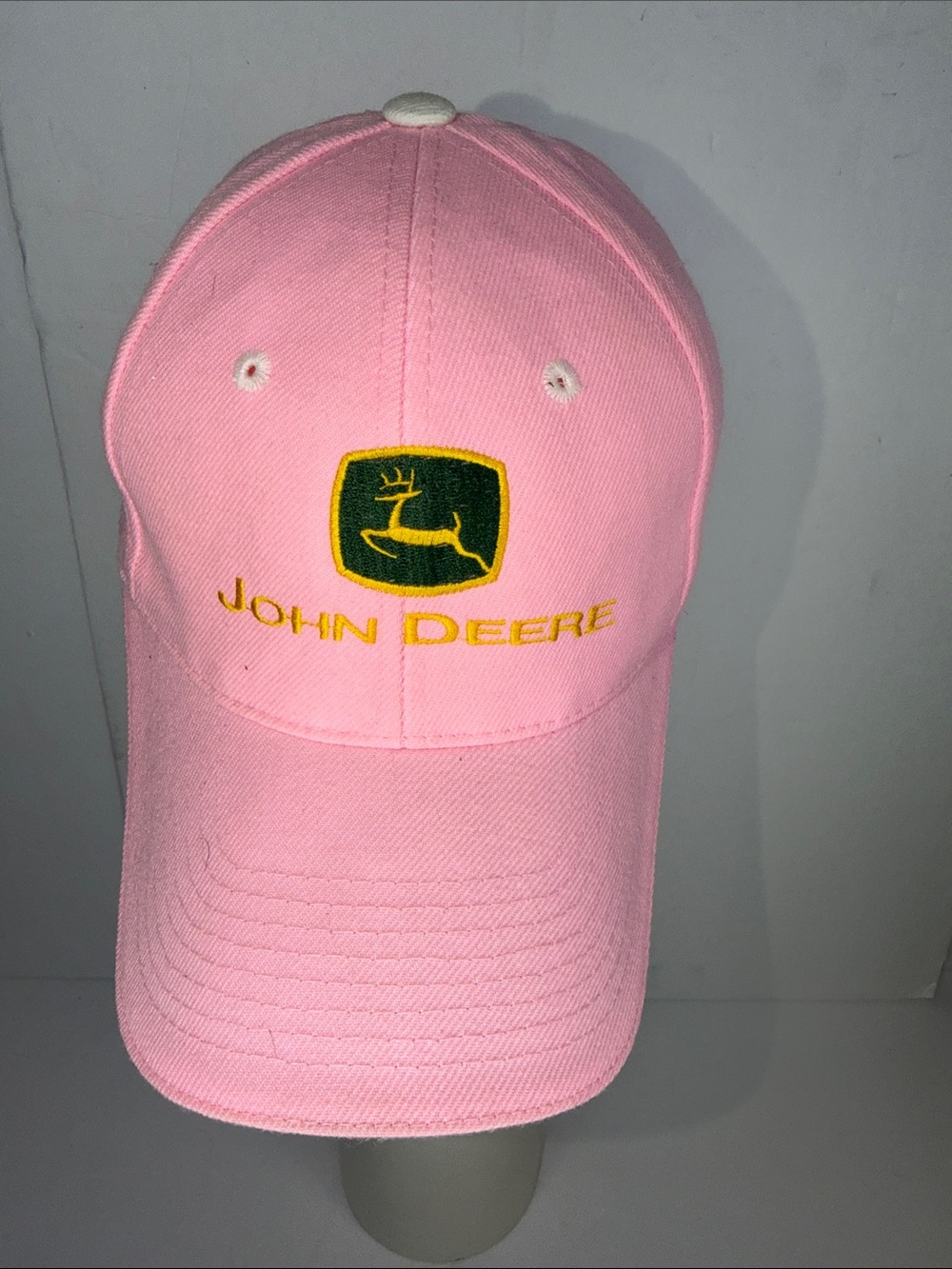 John Deere Pink Embroidered Logo Kids Cap